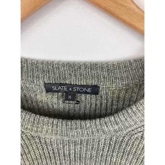 NWT Slate & Stone Gray Emory Colorblock Stripe Crew Neck Long Sleeve Sweater XL - Picture 3 of 5